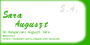 sara auguszt business card